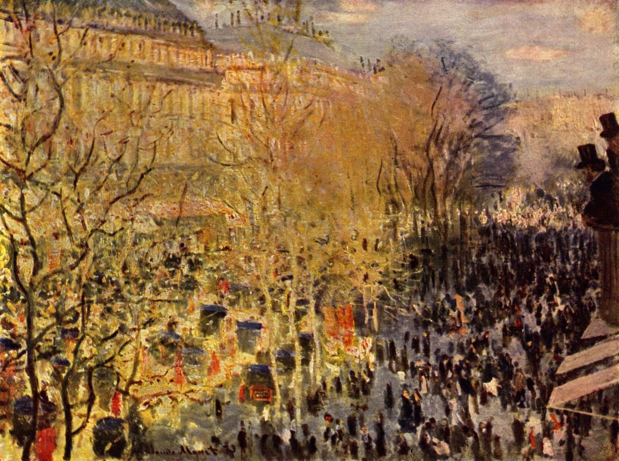 Boulevard des Capucines in Parijs door Claude Monet