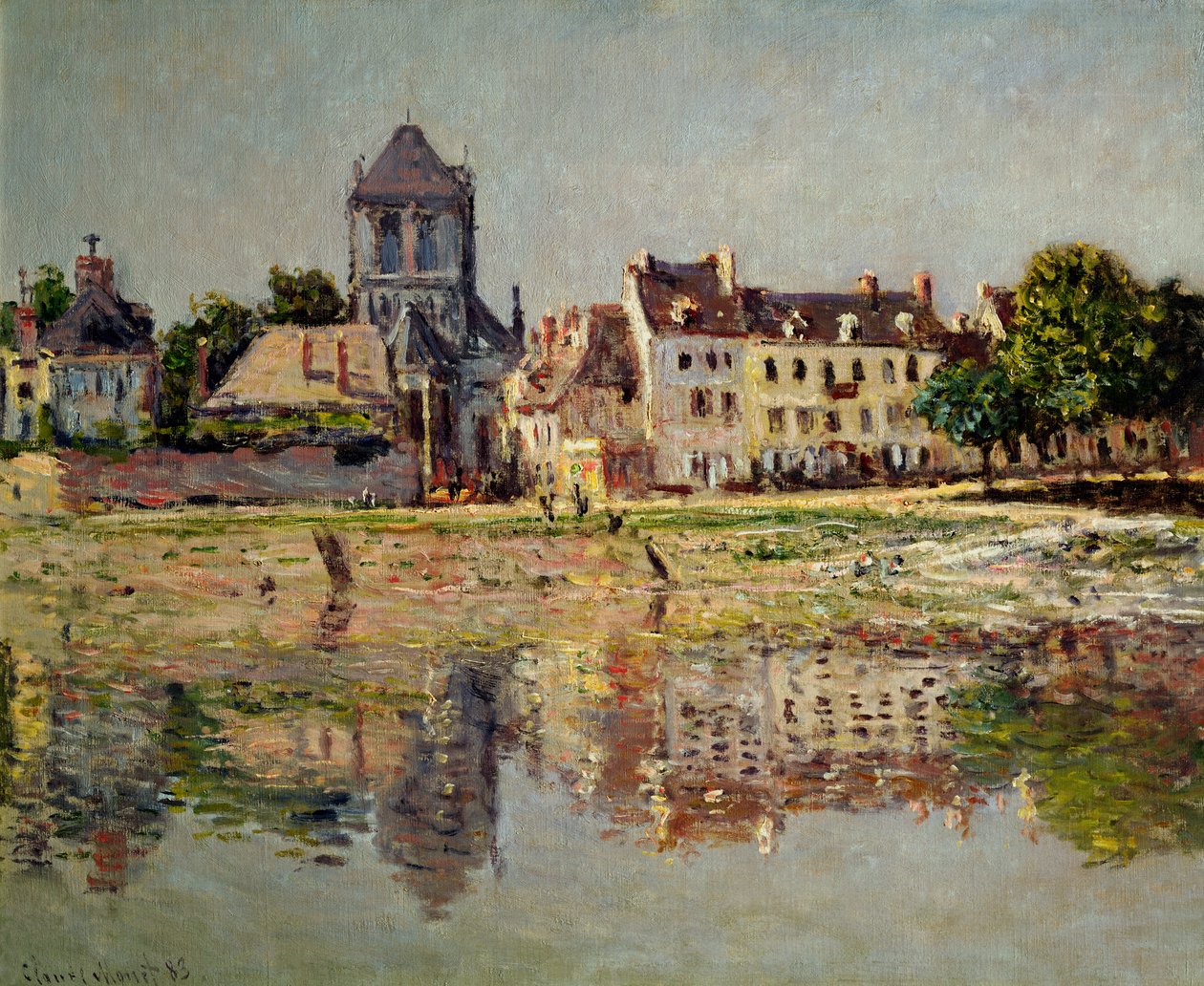 Bij de Rivier in Vernon, 1883 door Claude Monet