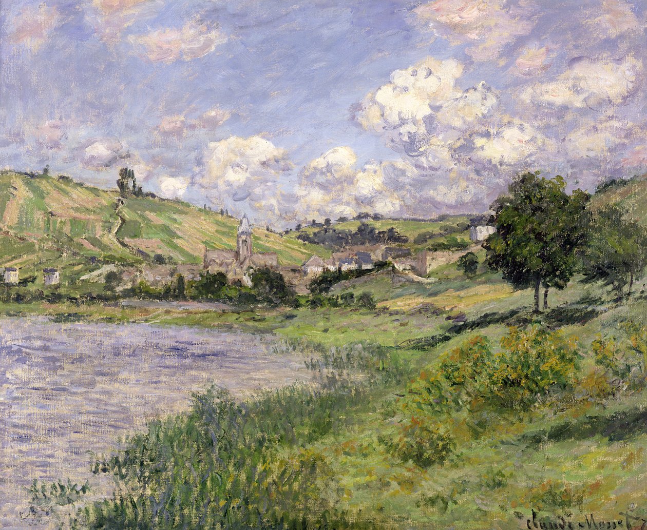 Landschap, Vetheuil door Claude Monet