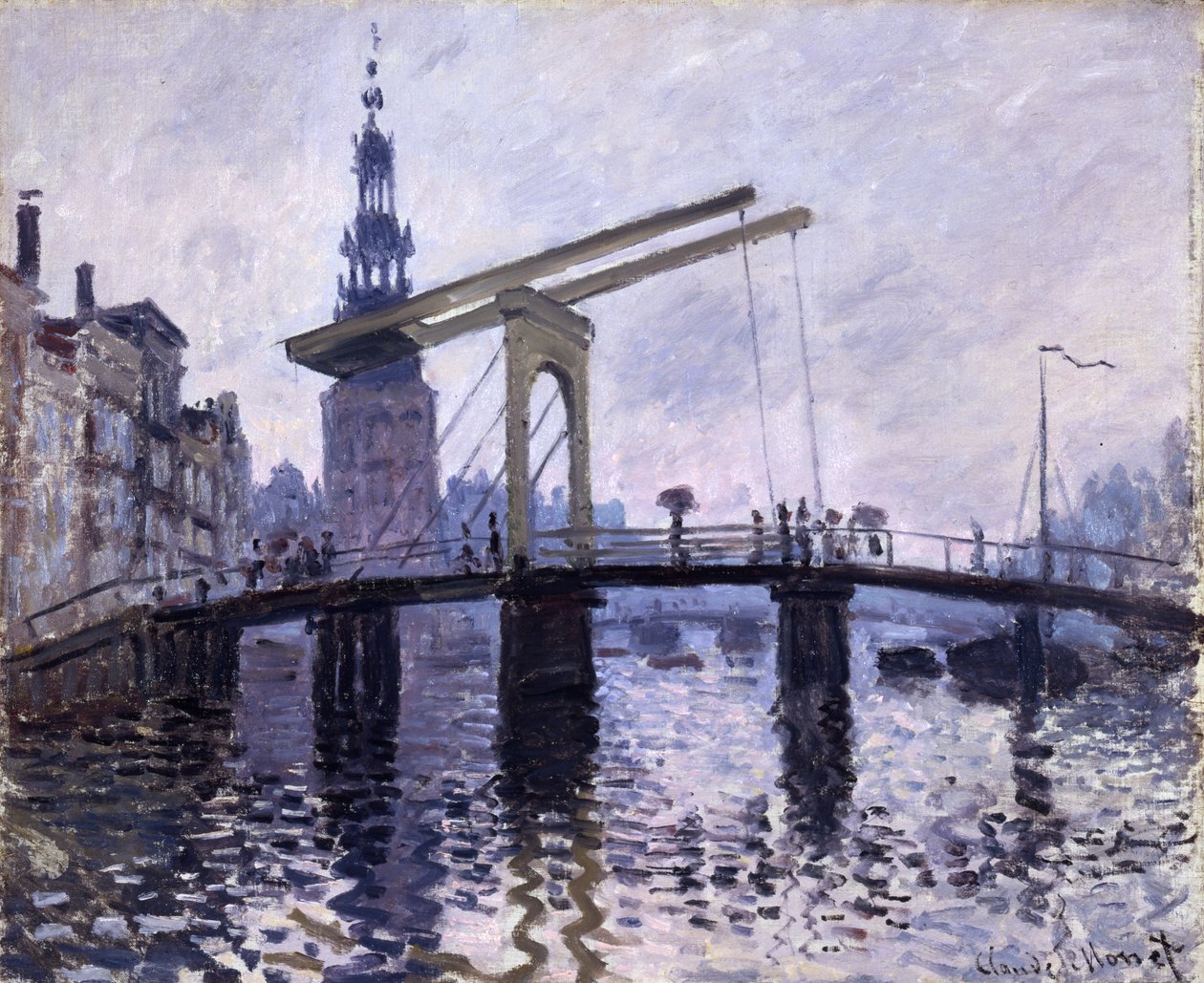 De Brug, Amsterdam, 1870-71 door Claude Monet