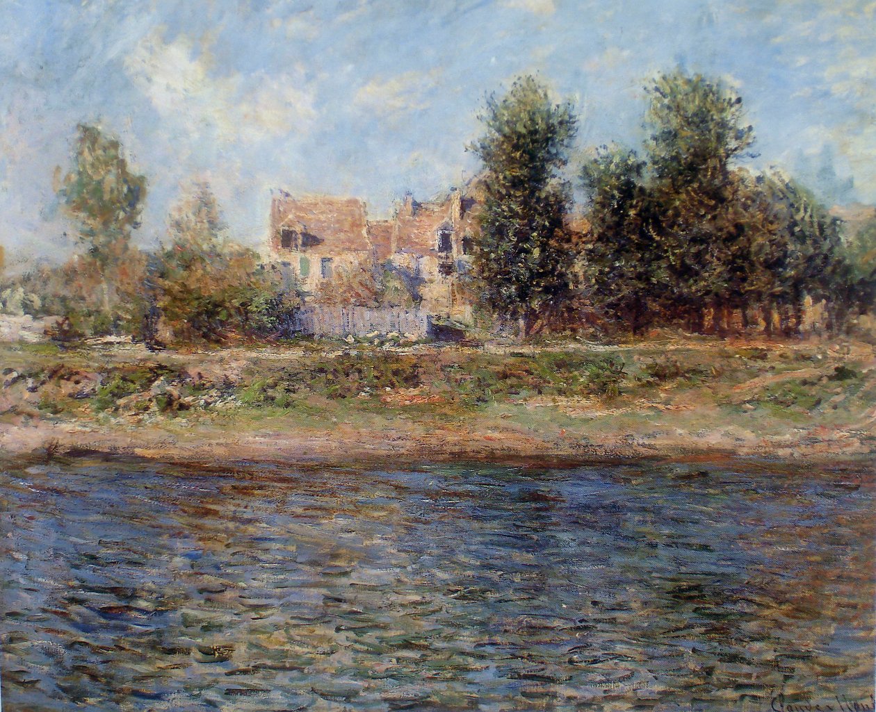 De oever van de Seine door Claude Monet