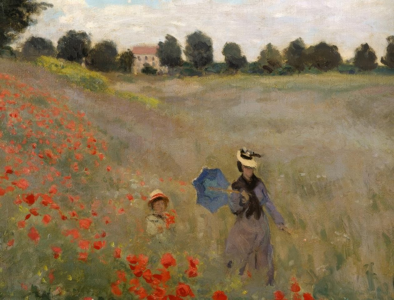 De klaprozen in Argenteuil door Claude Monet