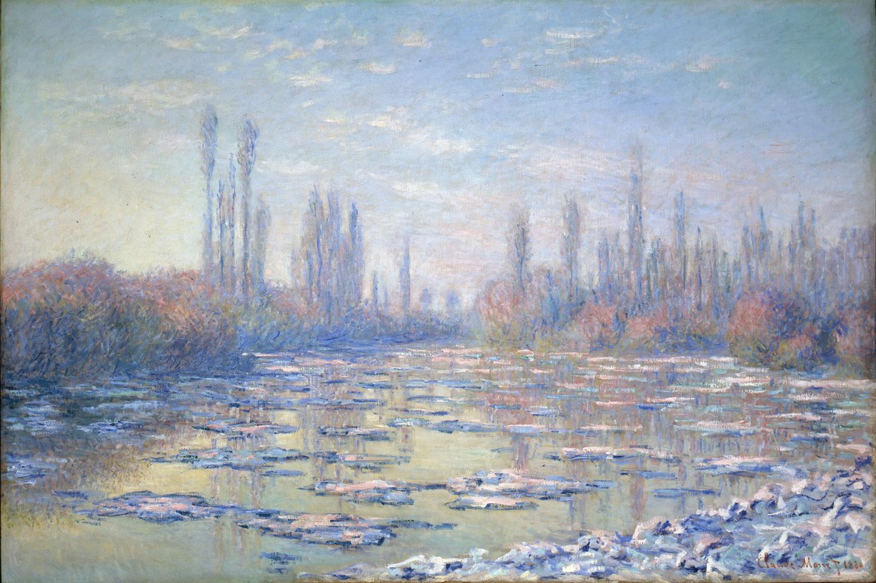 Les Glacons, 1880 door Claude Monet