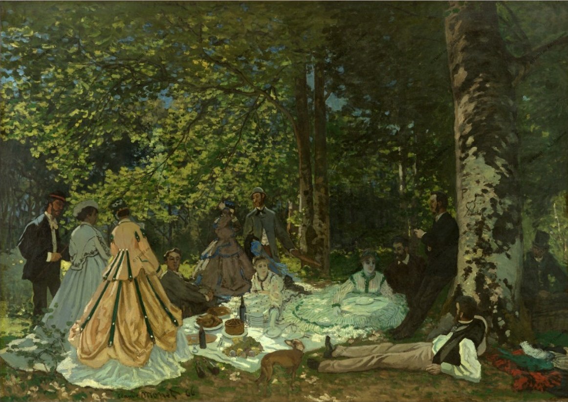 Lunch op het gras door Claude Monet