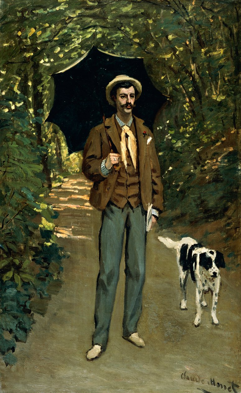 Man met een paraplu, ca.1868-69 door Claude Monet