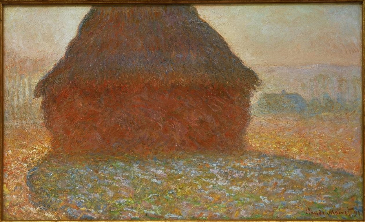 Hooiberg in de zon door Claude Monet
