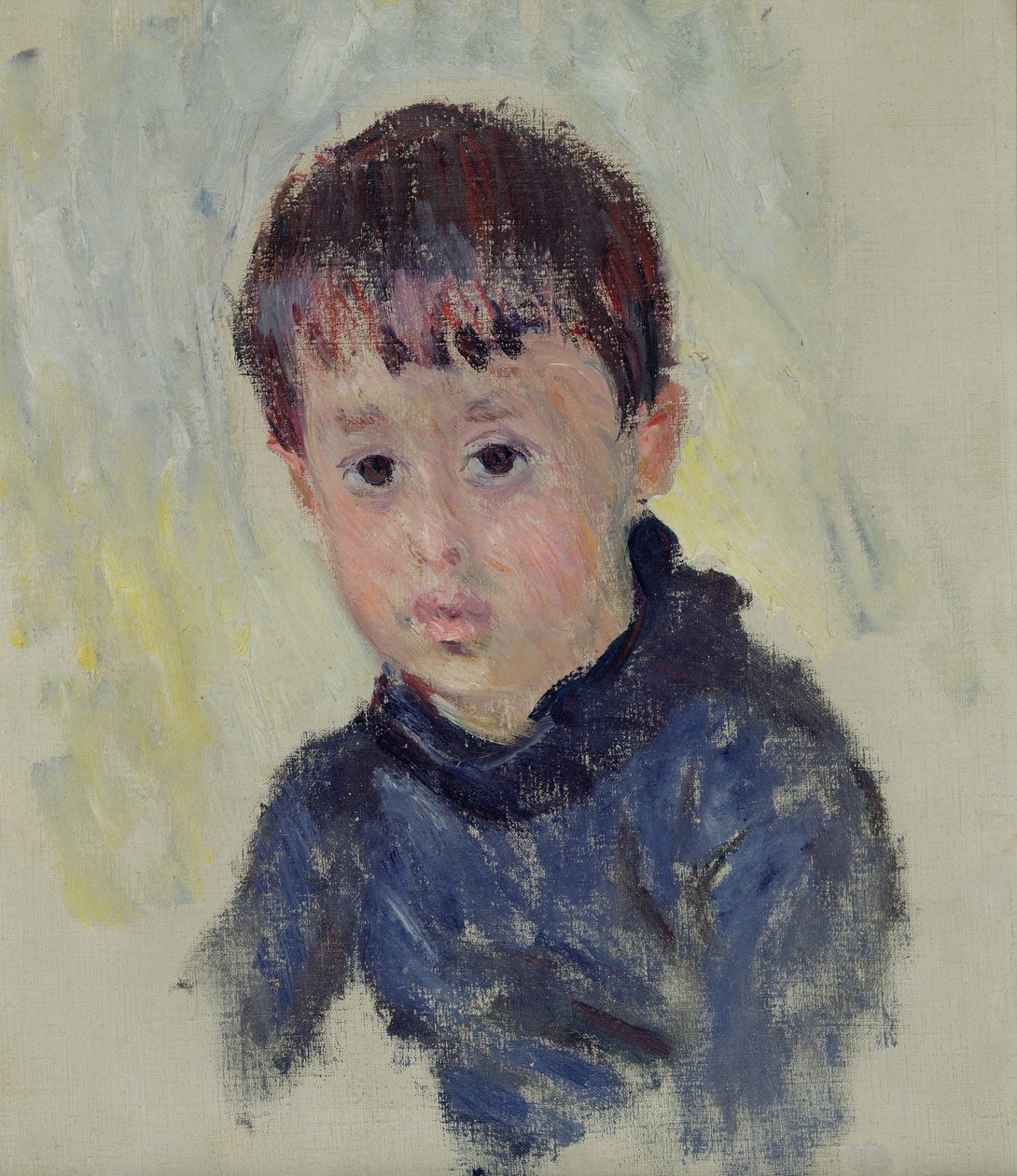 Michel Monet (1878-1966) in een blauwe trui, 1883 door Claude Monet