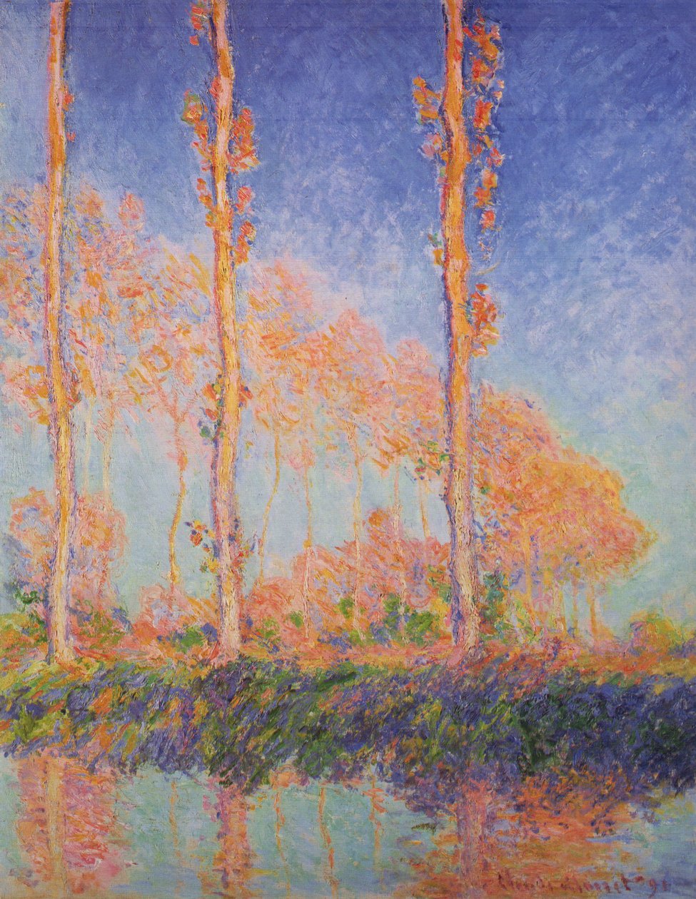 Populieren, Philadelphia door Claude Monet