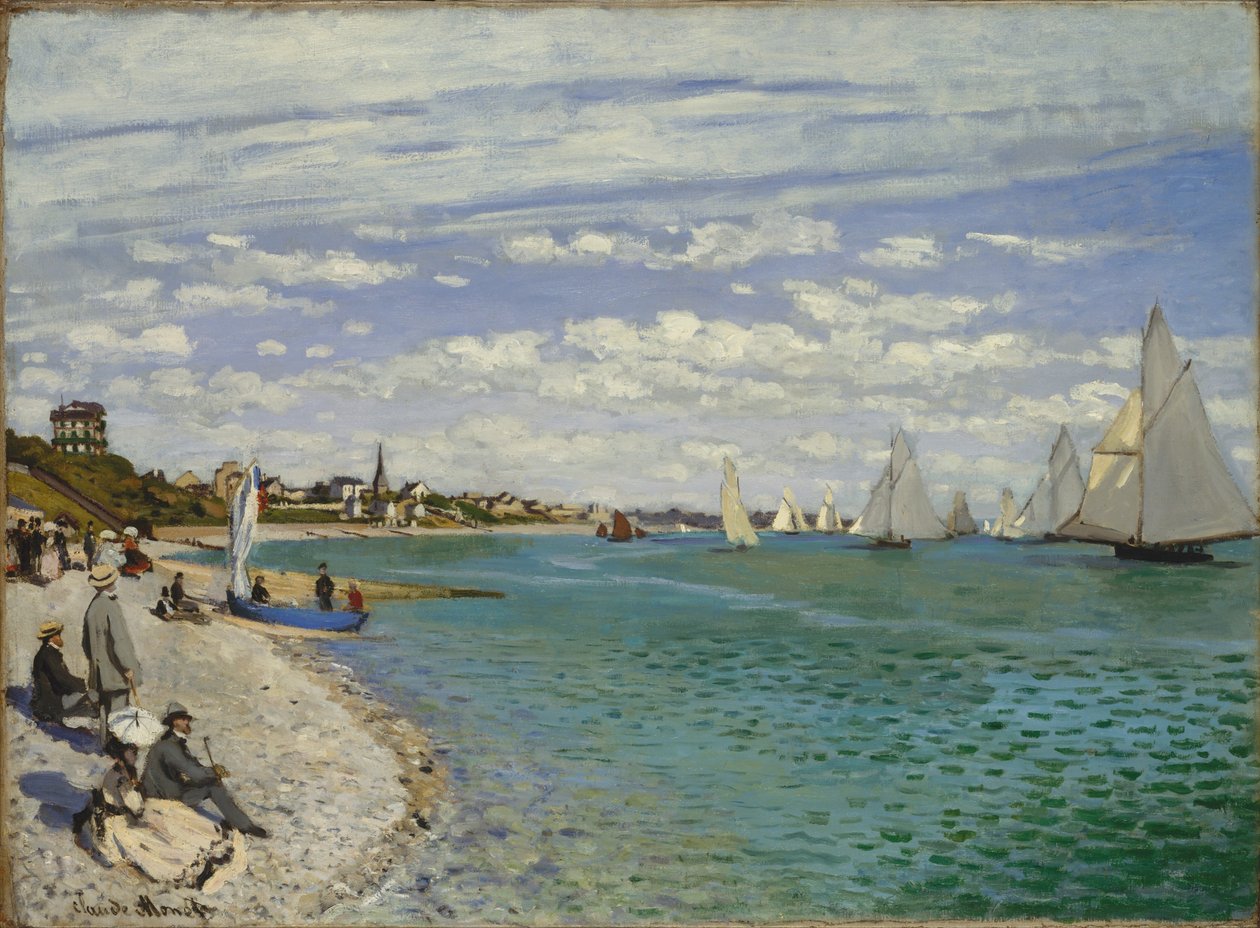 Regatta bij Sainte-Adresse door Claude Monet