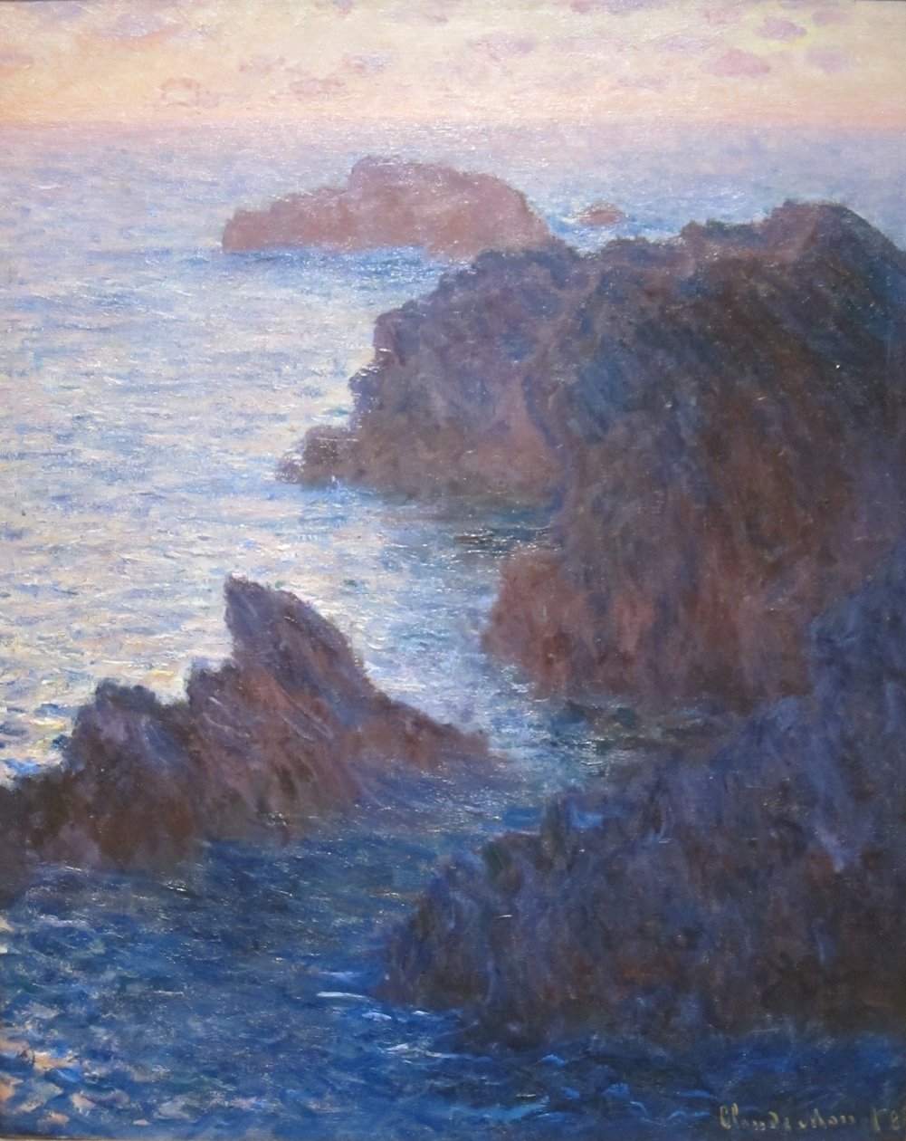 Rotsen bij Belle-Île, Port-Domois door Claude Monet