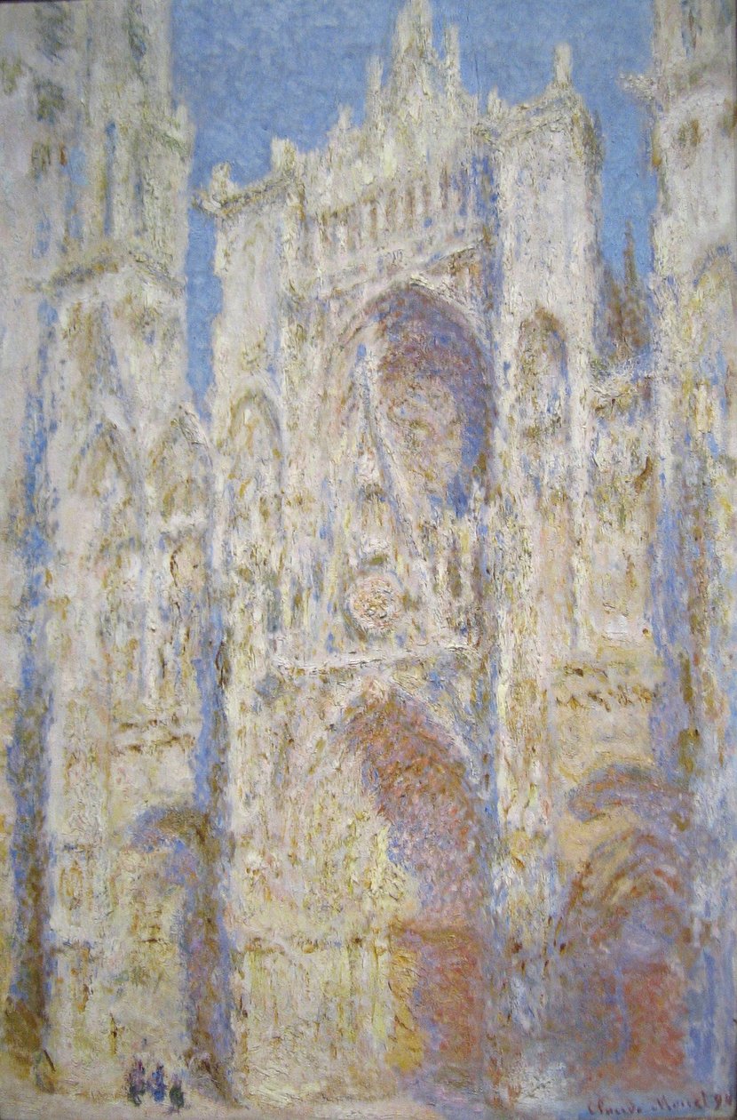 Kathedraal van Rouen, Westgevel, Zonlicht door Claude Monet