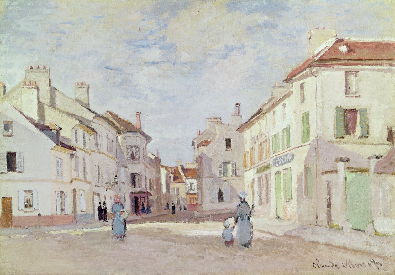 Rue de la Chaussee in Argenteuil door Claude Monet