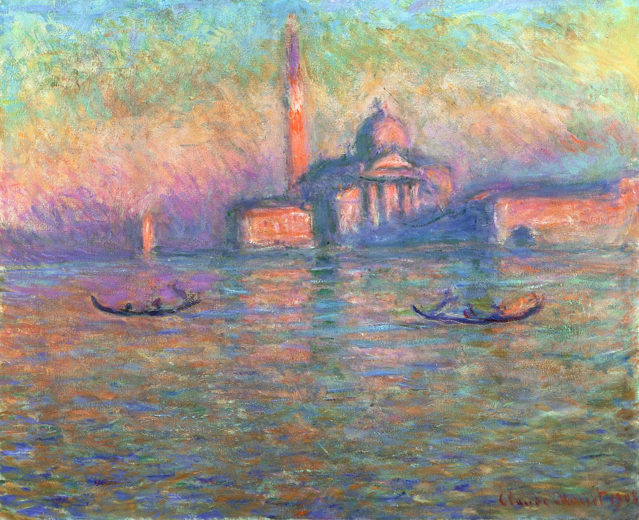 San Giorgio Maggiore, Venetië, 1908 door Claude Monet