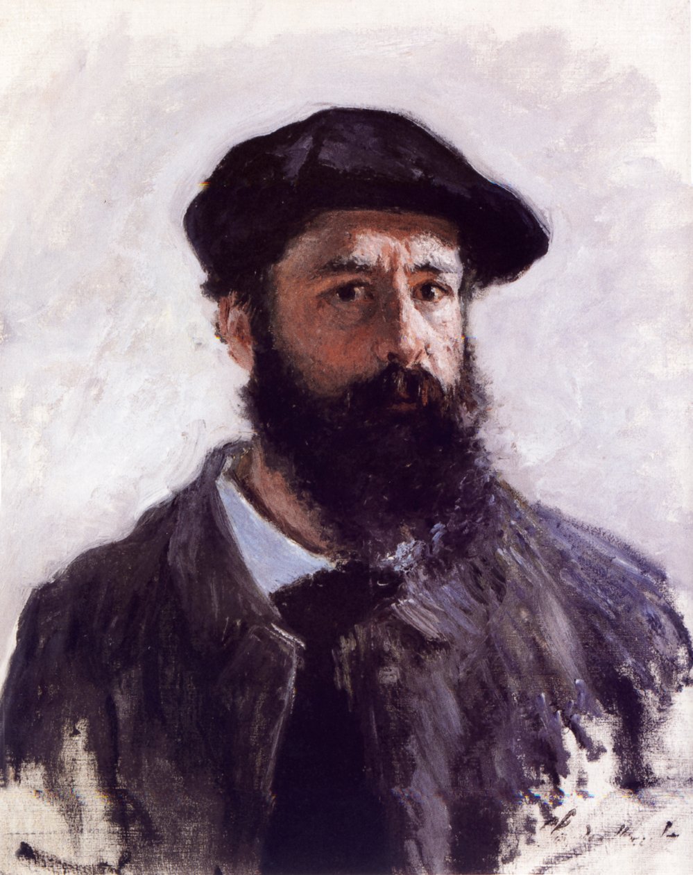 Zelfportret met baret door Claude Monet