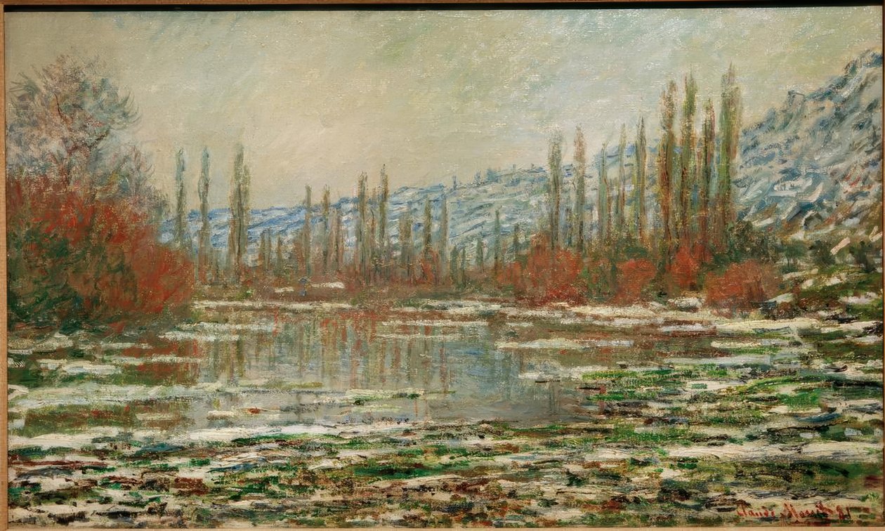 Dooien in Vétheuil door Claude Monet
