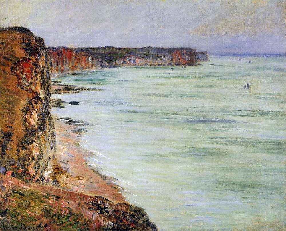 Kalm weer in Pourville door Claude Monet