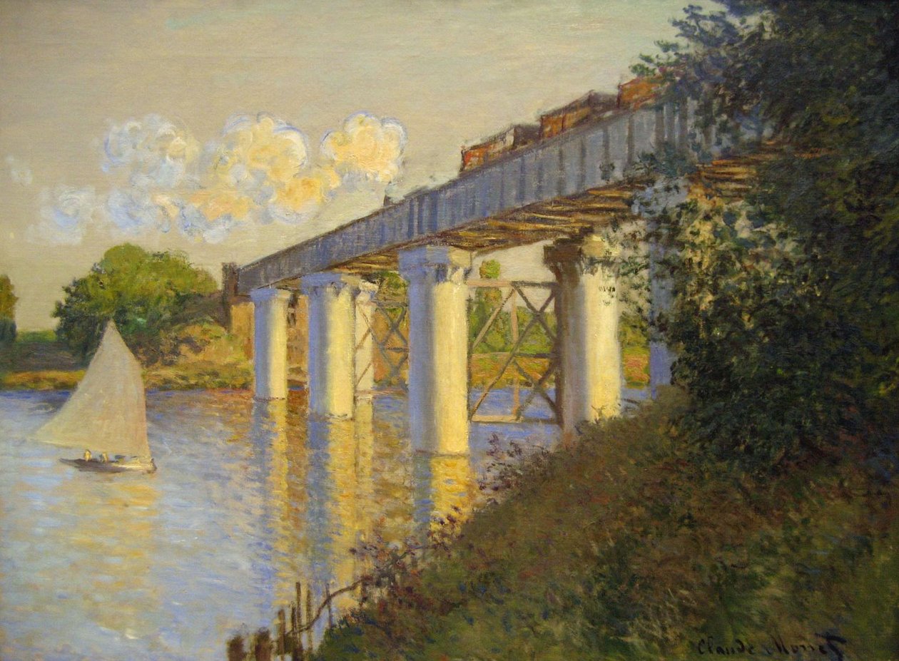 De brug bij Argenteuil door Claude Monet