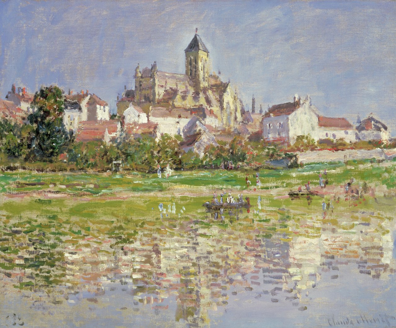 De kerk van Vetheuil, 1880 door Claude Monet