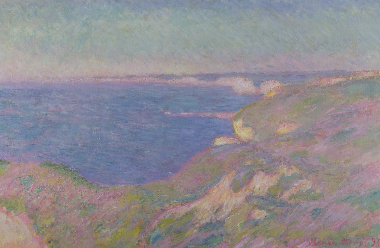 De kliffen bij Dieppe door Claude Monet