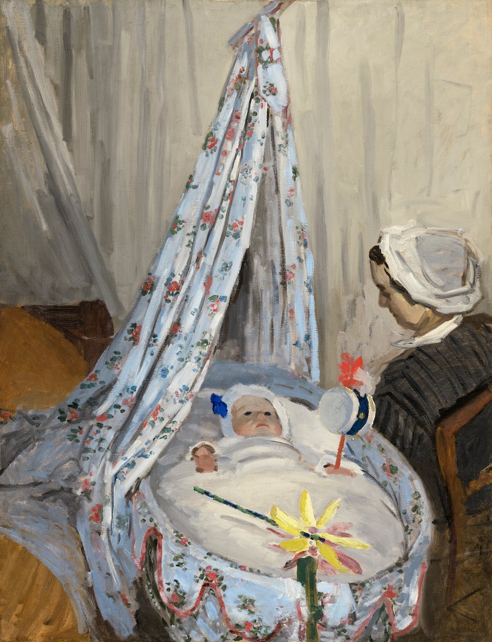 De Wieg, Camille met de zoon van de kunstenaar Jean, 1867 door Claude Monet
