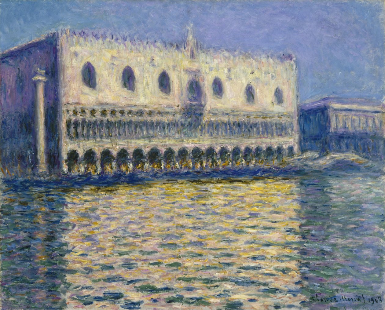 Het Dogepaleis (Le Palais ducal) door Claude Monet