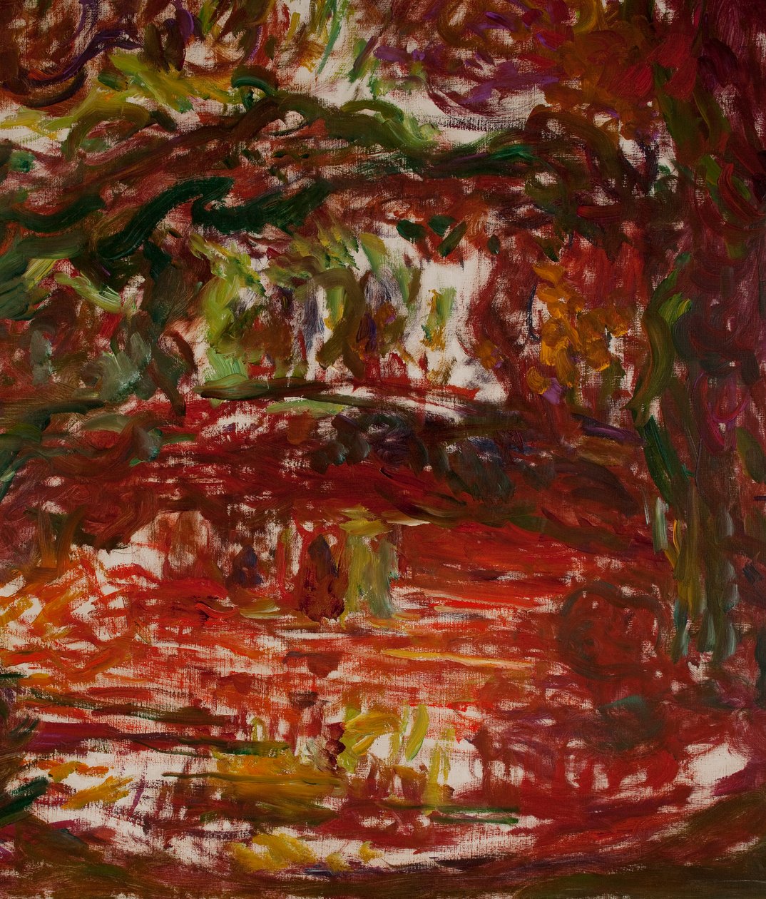 De Japanse brug in Giverny (detail) door Claude Monet