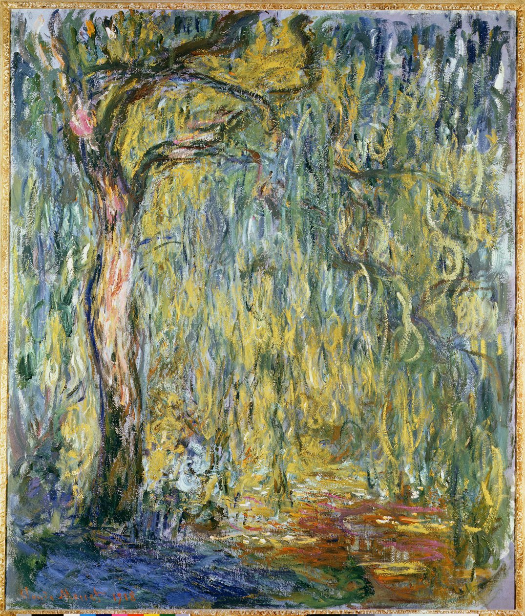 De grote wilg in Giverny, 1918 door Claude Monet