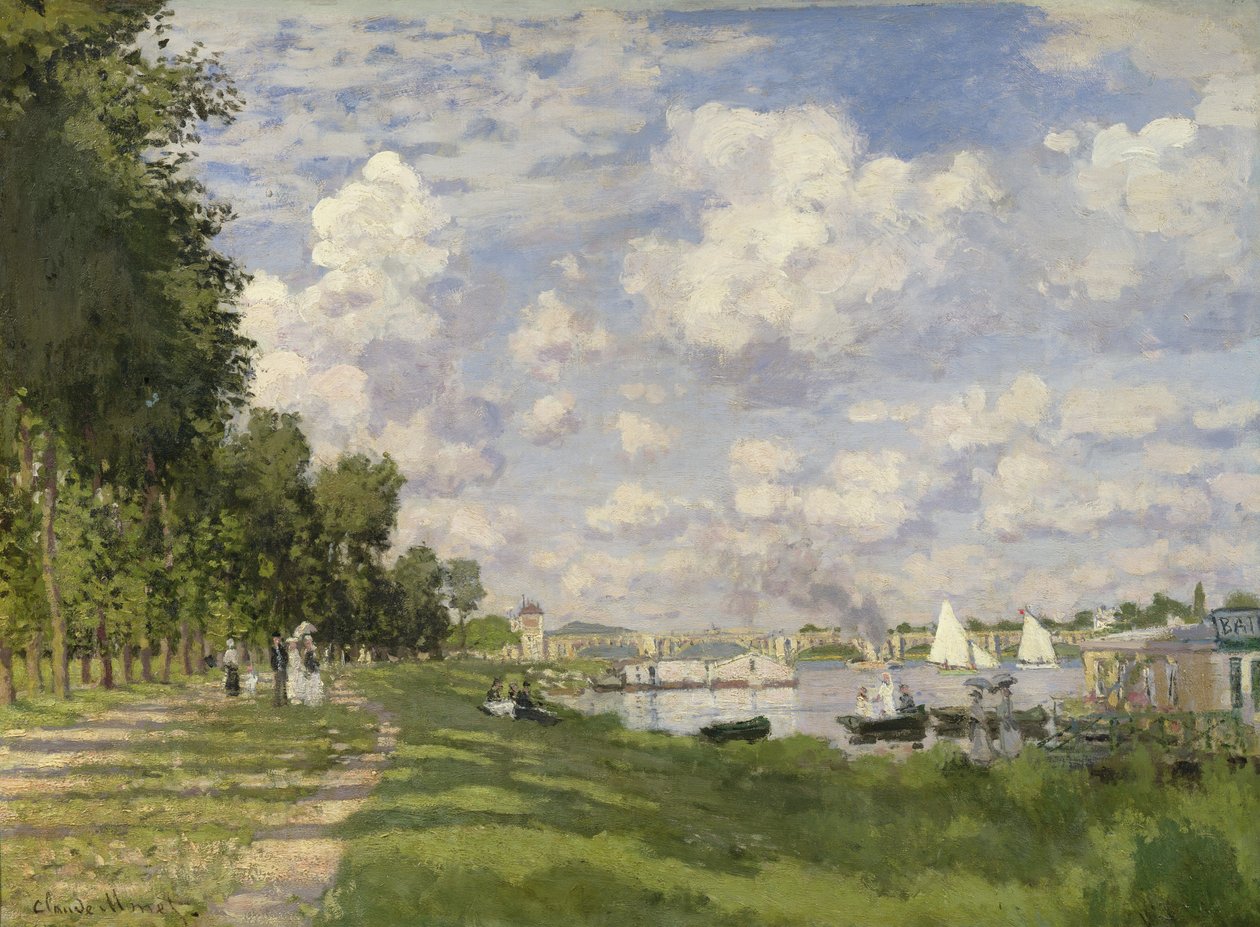 De Marina in Argenteuil, 1872 door Claude Monet