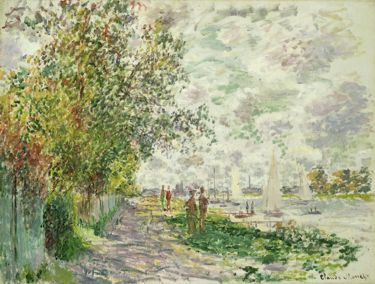 De Rivieroever bij Gennevilliers, c.1875 door Claude Monet