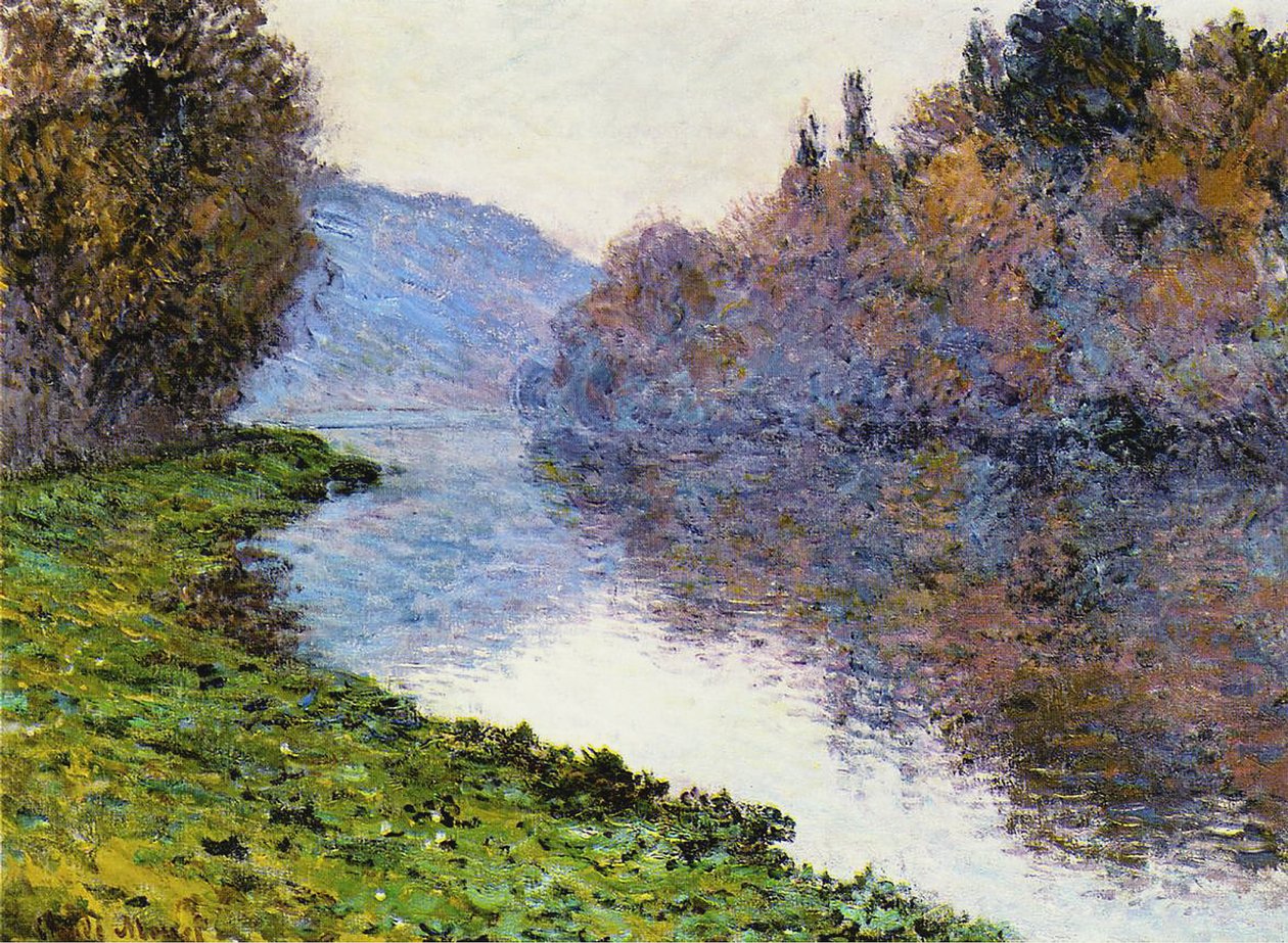 De Seine bij Jenfosse, 1884 door Claude Monet