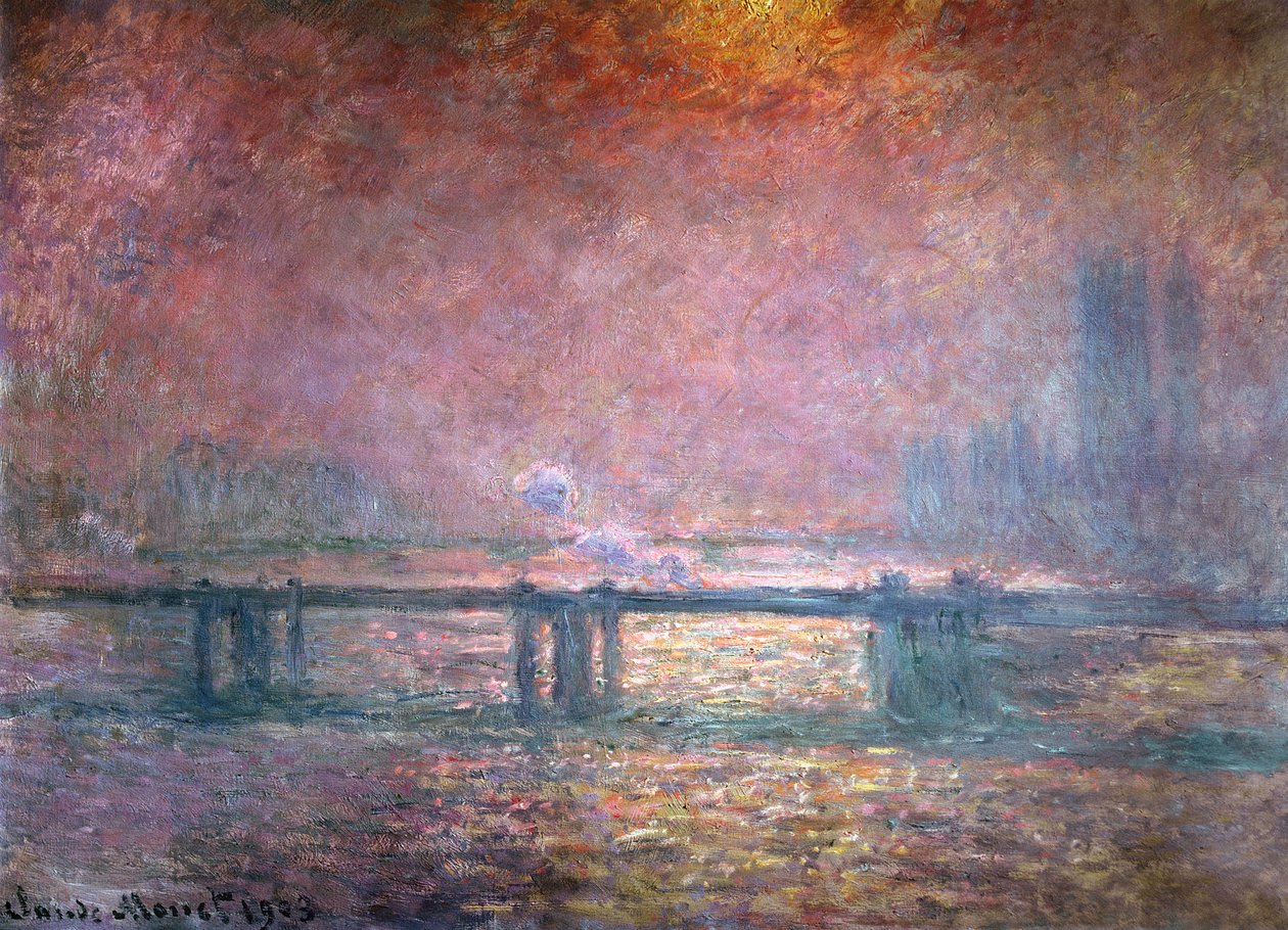 De Theems bij Charing Cross, 1903 door Claude Monet