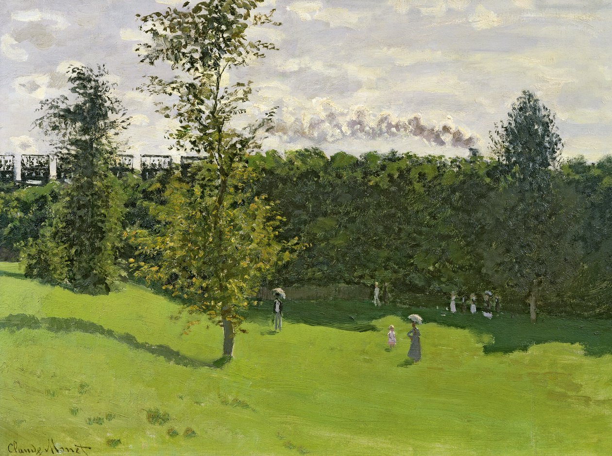 De Trein op het Platteland, c.1870-71 door Claude Monet