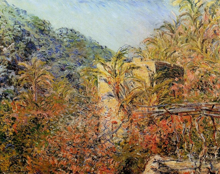 Vallée de Sasso. Zonlicht effect door Claude Monet