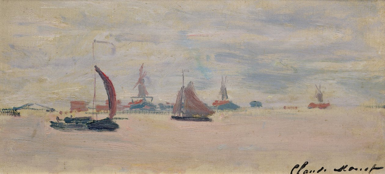 Uitzicht op de Voorzaan, 1871 door Claude Monet