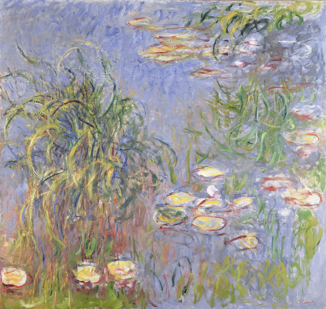 Waterlelies, Grascluster door Claude Monet