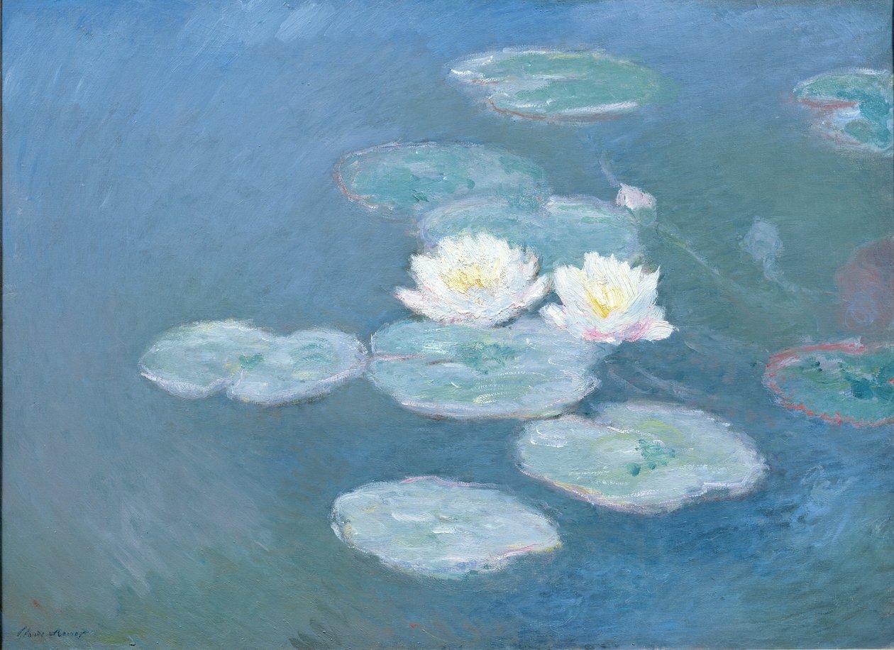 Waterlelies, Avond door Claude Monet