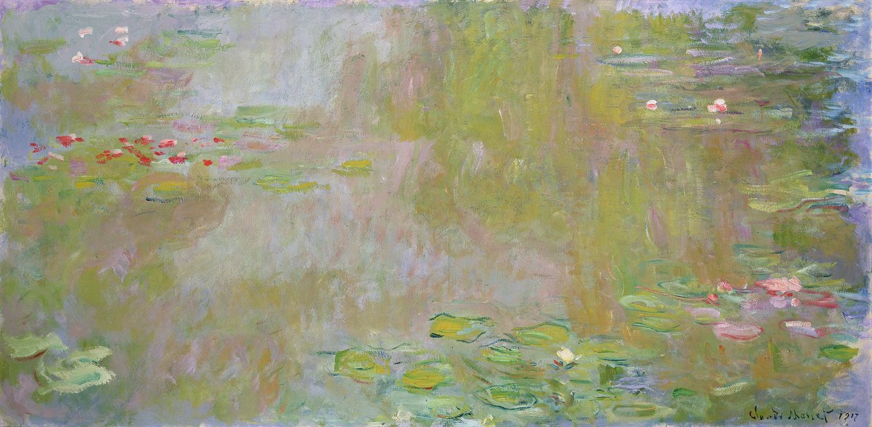 Waterlelies in Giverny, 1917 door Claude Monet
