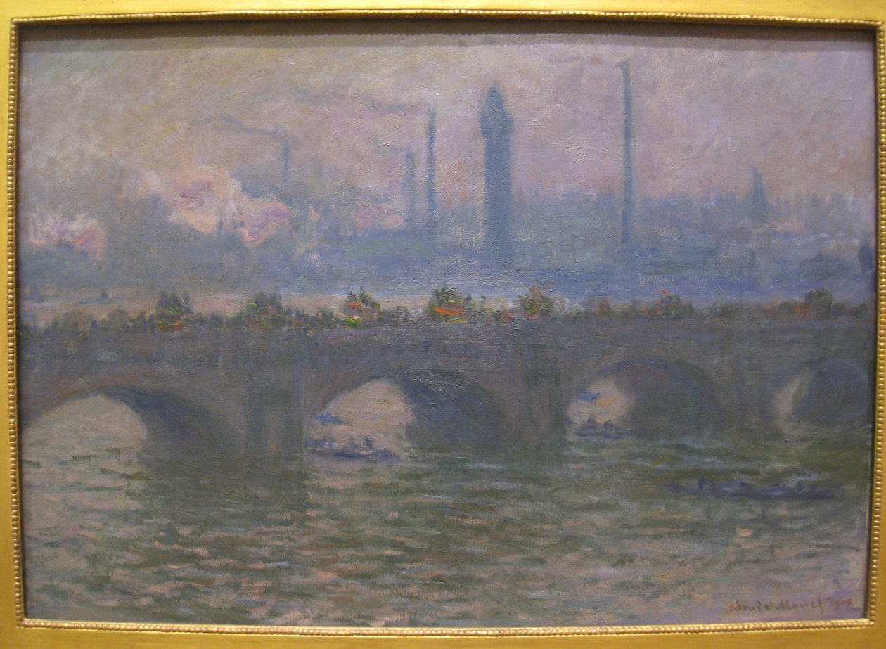 Waterloo-brug door Claude Monet