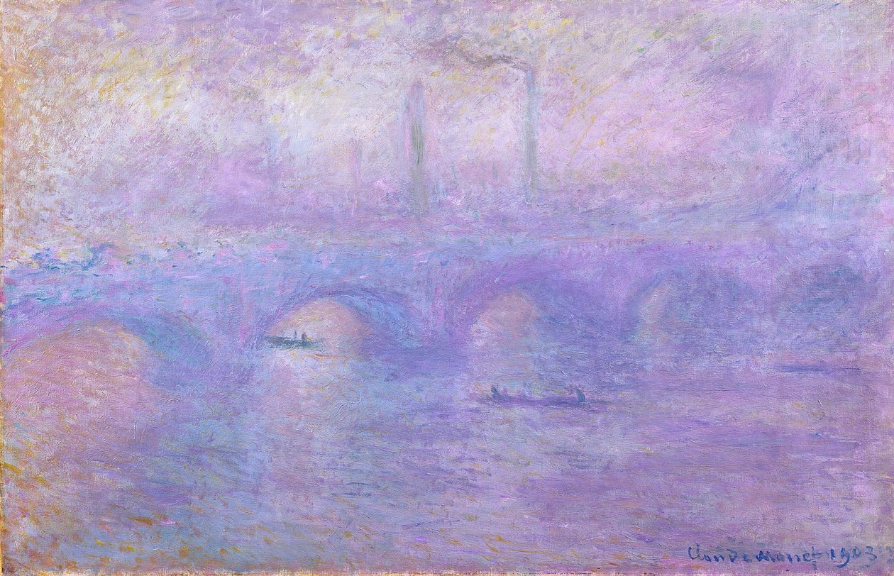 Waterloo Bridge in mist, 1899-1901 door Claude Monet