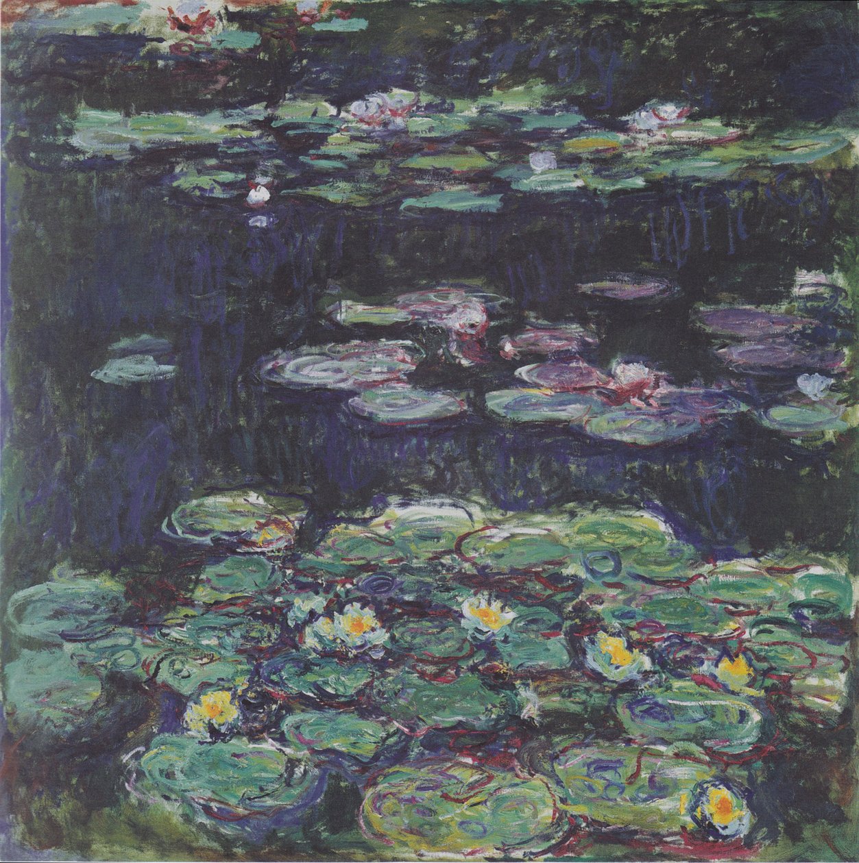 Witte en gele waterlelies door Claude Monet