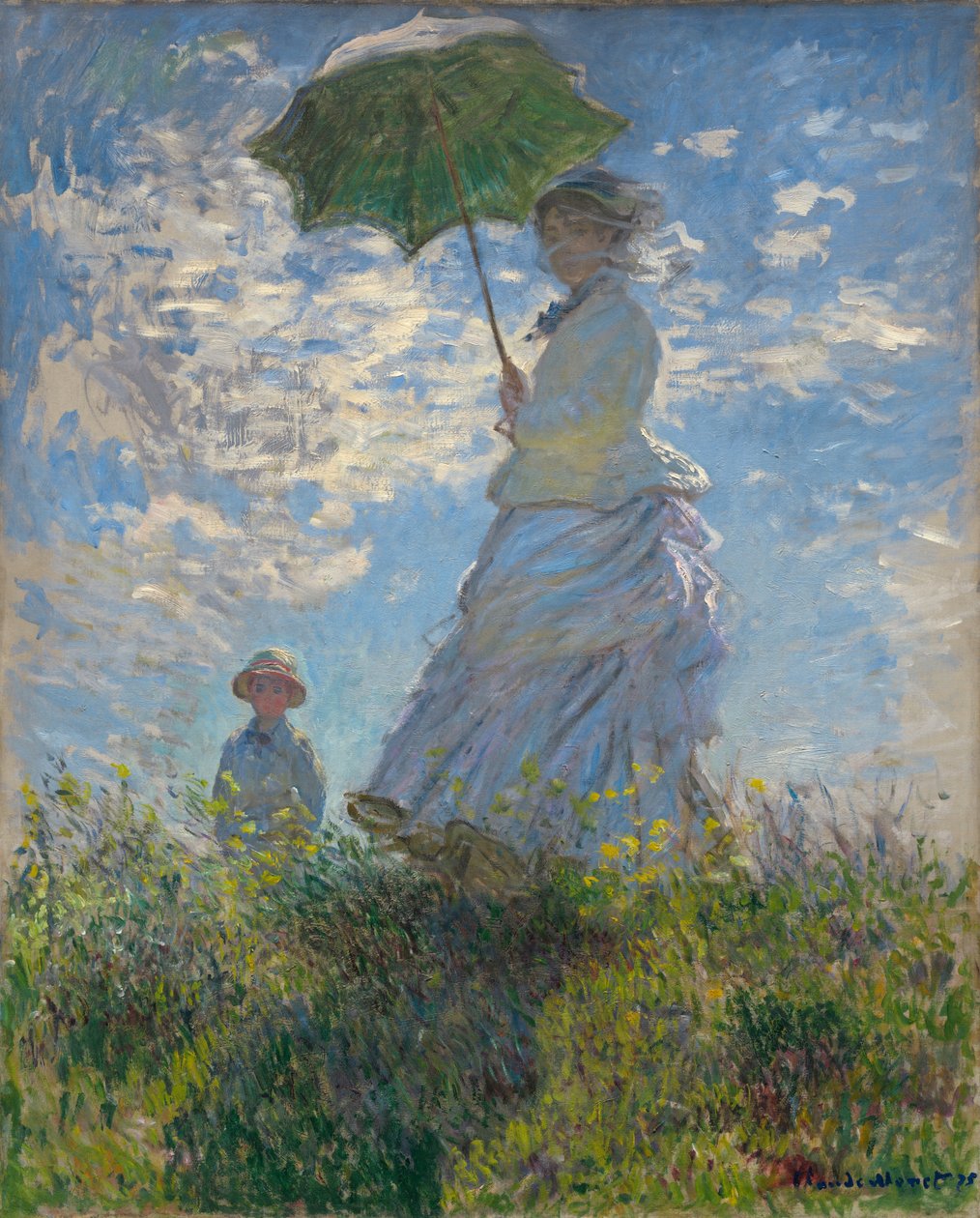 Vrouw met een Parasol door Claude Monet