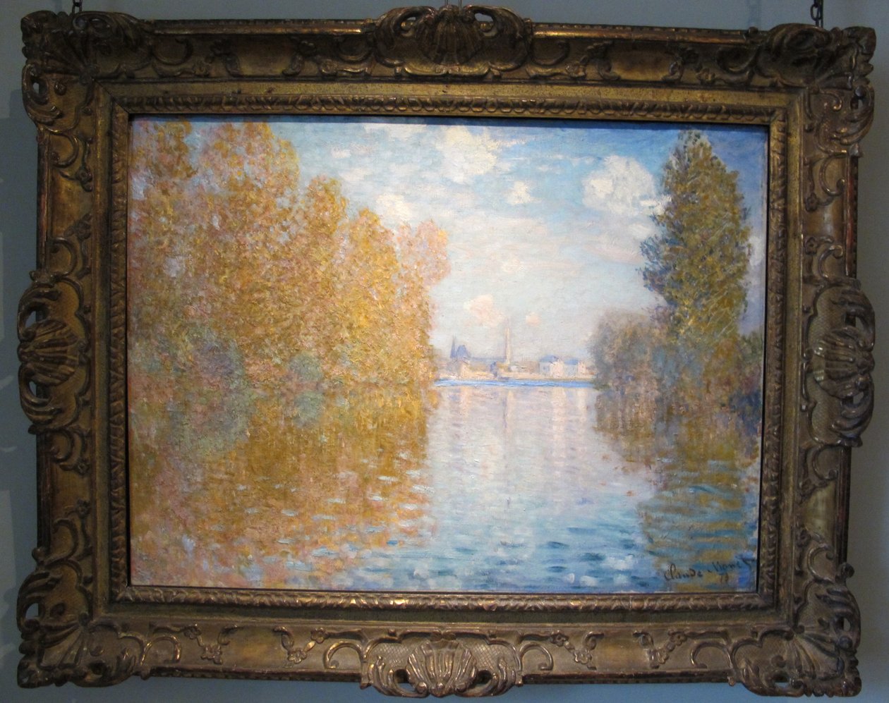 Herfsteffect in Argentauil door Claude Monet