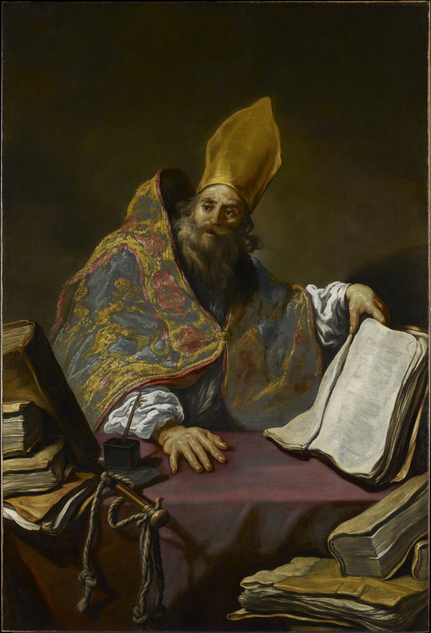Sint Ambrosius door Claude Vignon