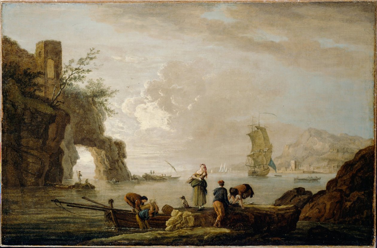 Kustzicht door Claude Joseph Vernet