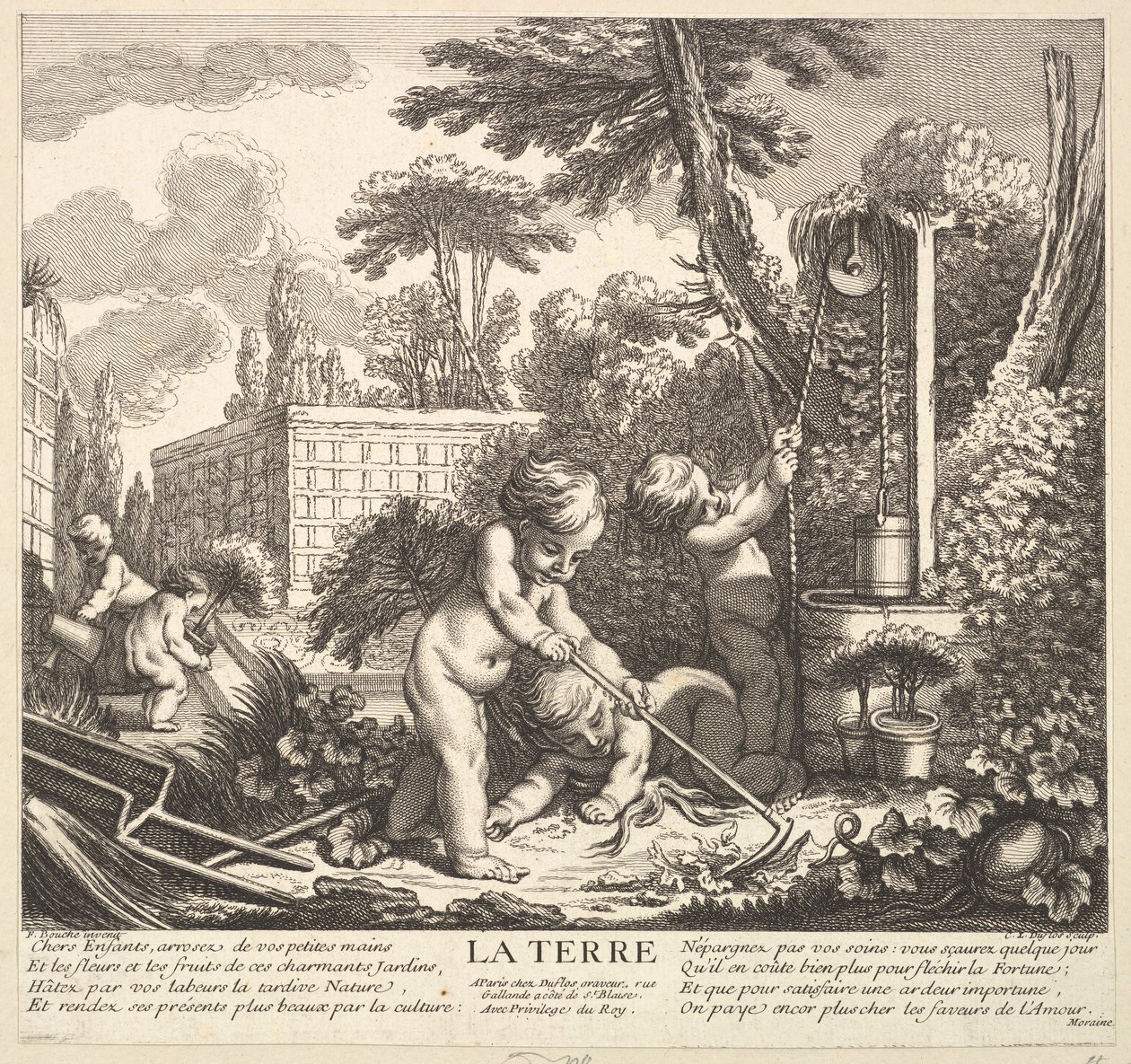 Aarde, 18e eeuw door Claude Augustin Duflos