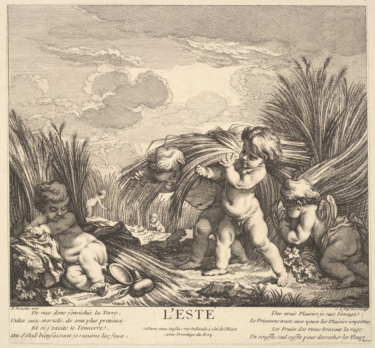 Zomer, 1735-1786 door Claude Augustin Duflos