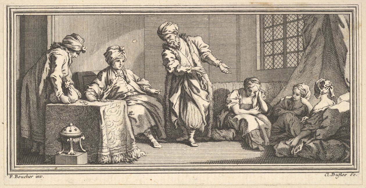 De Slavenhandelaar, 1746-47 door Claude Augustin Duflos