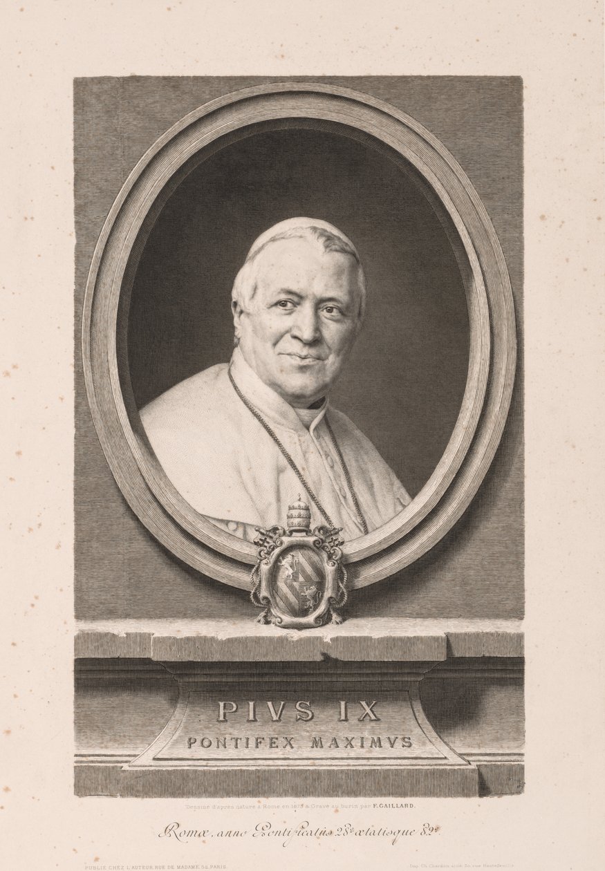 Pius IX door Claude Ferdinand Gaillard