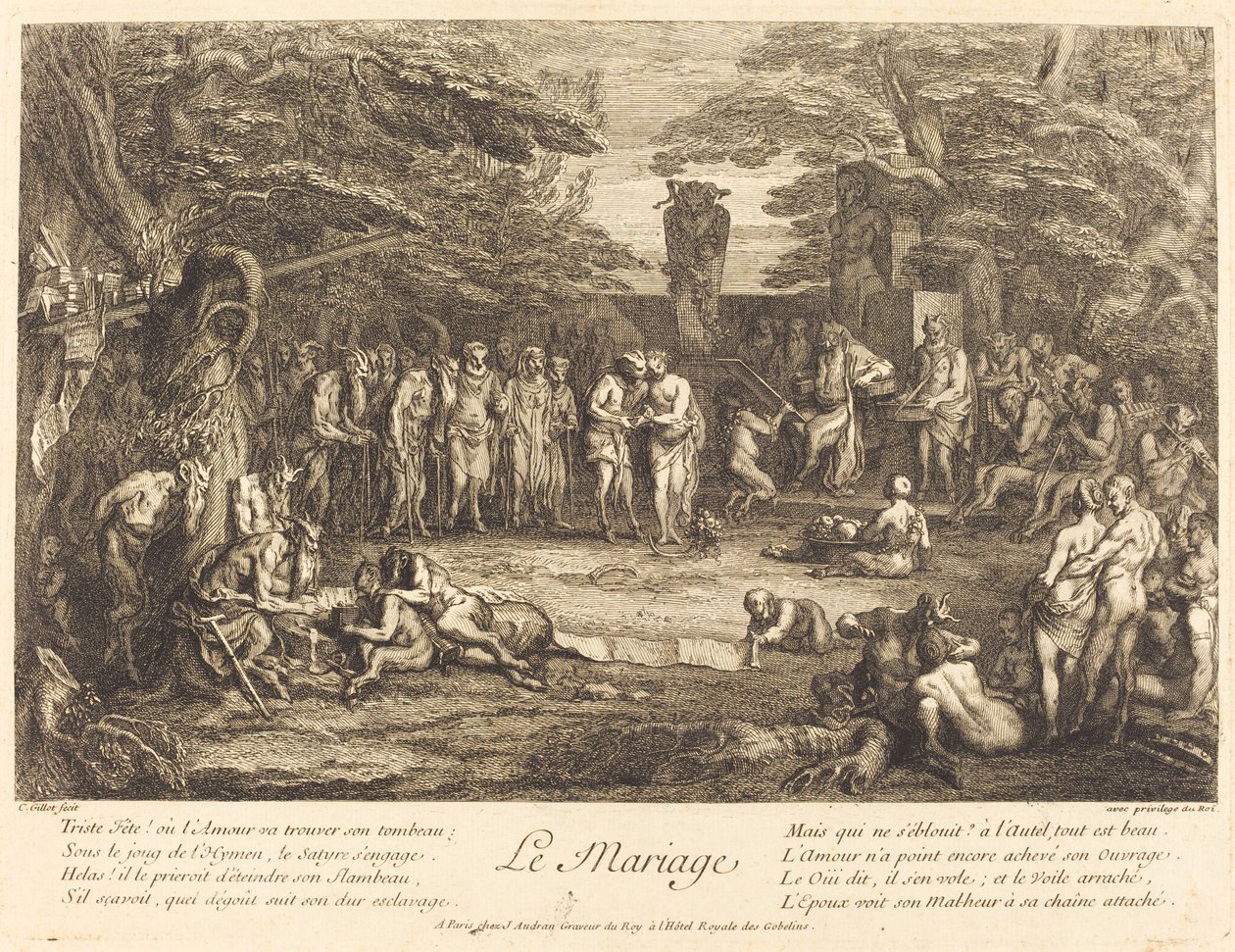 Het Huwelijk door Claude Gillot