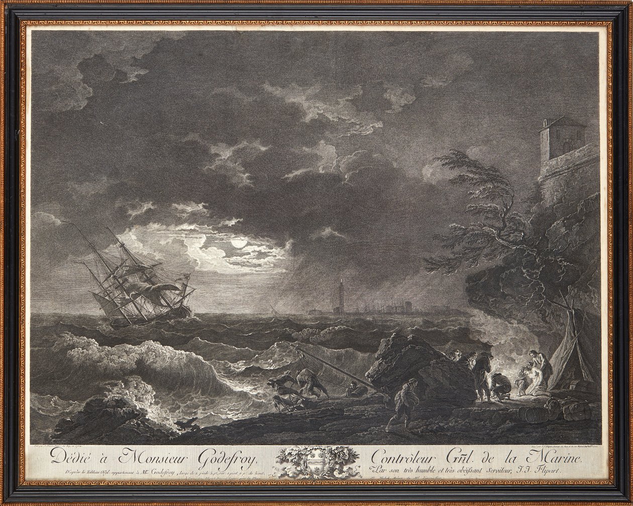 Franse staalgravures door Claude Joseph (after) Vernet